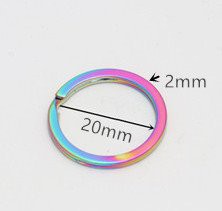 Tilpasset høykvalitets sink rustfrie nøkkelringer for nøkkelringer Flat delt nøkkelring